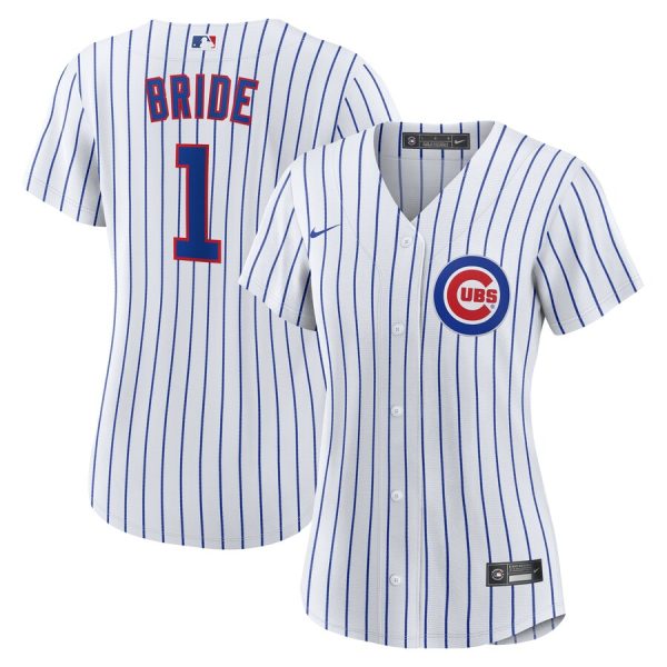 Chicago Cubs Women's #1 Bride Home Replica Jersey - White