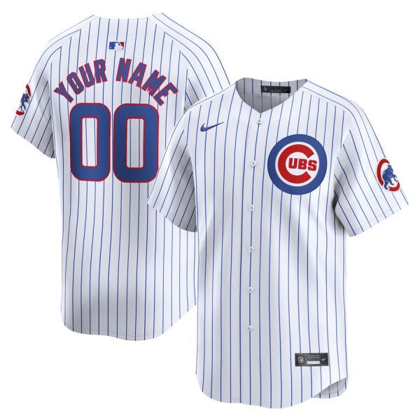 Chicago Cubs Youth Home Limited Custom Jersey - White