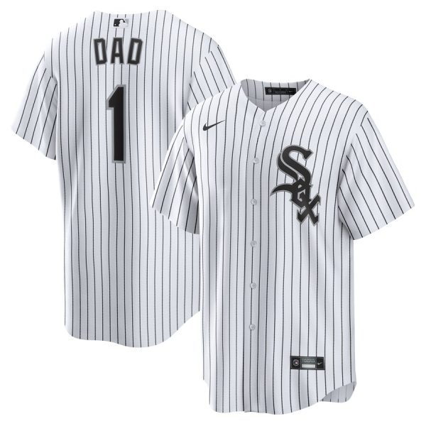 Chicago White Sox #1 Dad Home Replica Jersey - White