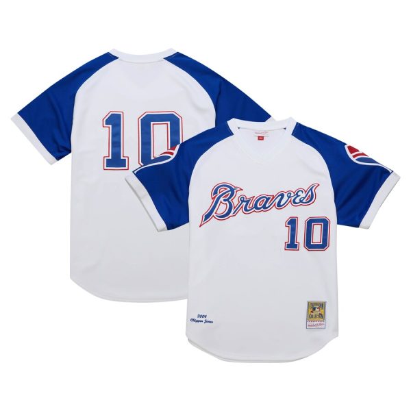 Chipper Jones Atlanta Braves 2004 Cooperstown Collection Throwback Jersey - White