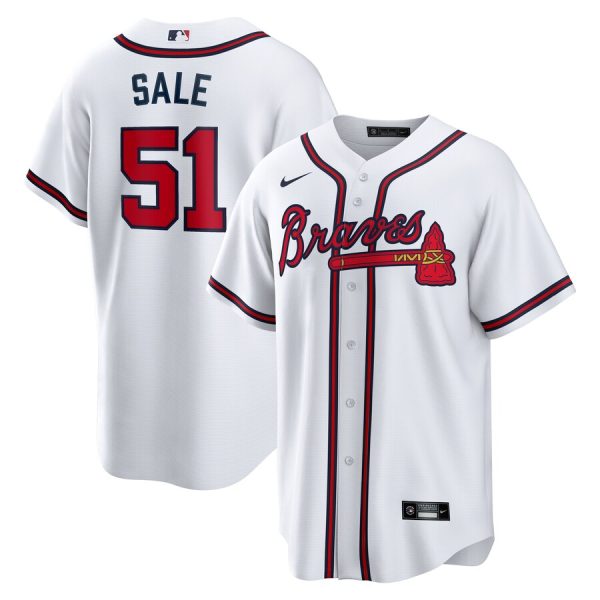 Chris Sale Atlanta Braves Home Replica Jersey - White