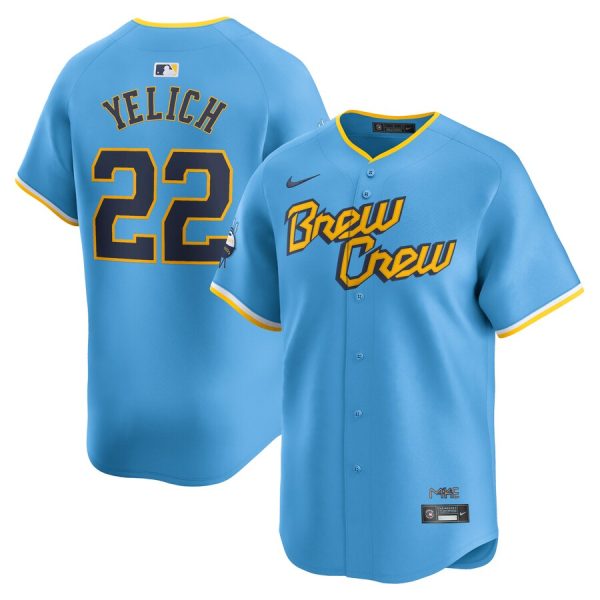 Christian Yelich Milwaukee Brewers City Connect Limited Player Jersey - Powder Blue