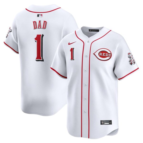 Cincinnati Reds #1 Dad Home Limited Jersey - White