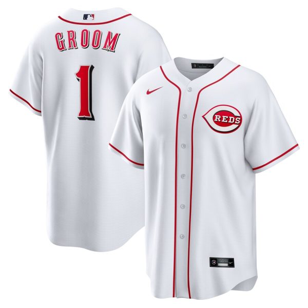 Cincinnati Reds #1 Groom Home Replica Jersey - White