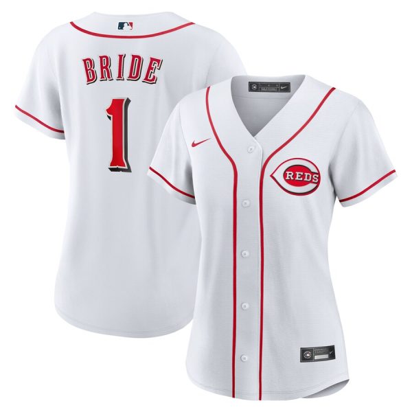 Cincinnati Reds Women's #1 Bride Home Replica Jersey - White