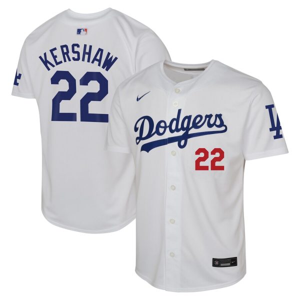 Clayton Kershaw Los Angeles Dodgers Youth Home Limited Jersey - White