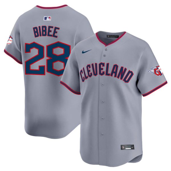 Cleveland Guardians #28 Tanner Bibee Gray 2025 Alternate Limited Stitched Baseball Jersey