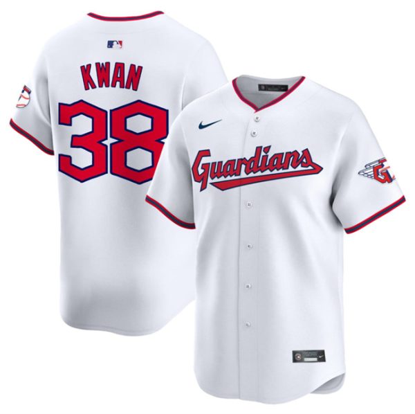 Cleveland Guardians #38 Steven Kwan White Home Limited Stitched Baseball Jersey