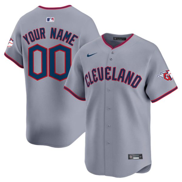 Cleveland Guardians Active Player Custom Gray Alternate Limited Stitched Baseball Jersey