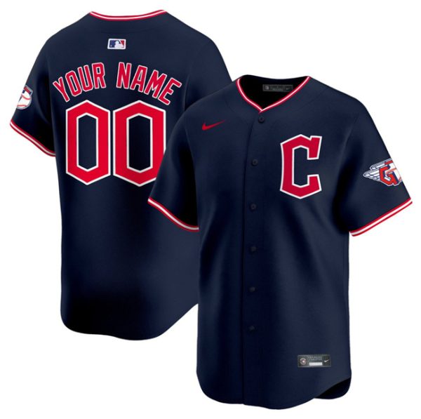 Cleveland Guardians Active Player Custom Navy 2025 Alternate Limited Stitched Baseball Jersey
