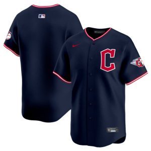 Cleveland Guardians Blank Navy 2025 Alternate Limited Stitched Baseball Jersey