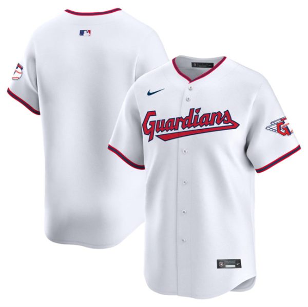 Cleveland Guardians Blank White Home Limited Stitched Baseball Jersey