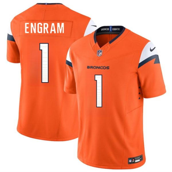 Denver Broncos #1 Evan Engram Orange 2025 F.U.S.E. Vapor Limited Football Stitched Jersey