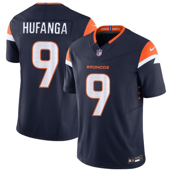 Denver Broncos #9 Talanoa Hufanga Navy 2025 F.U.S.E. Alternate Vapor Limited Football Stitched Jersey