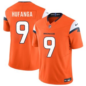 Denver Broncos #9 Talanoa Hufanga Orange 2025 F.U.S.E. Vapor Limited Football Stitched Jersey
