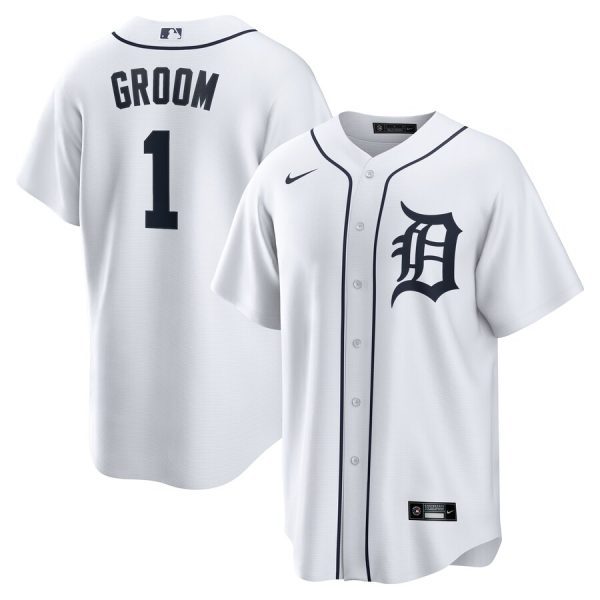Detroit Tigers #1 Groom Home Replica Jersey - White