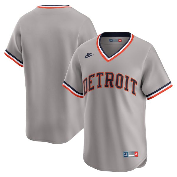 Detroit Tigers Throwback Cooperstown Collection Limited Jersey - Gray