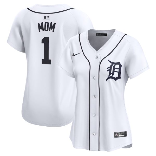 Detroit Tigers Women's #1 Mom Home Limited Jersey - White