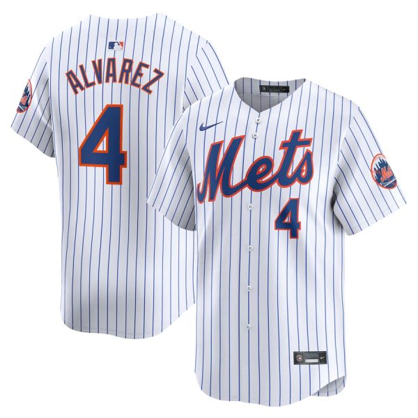 Francisco Alvarez New York Mets Youth Home Limited Player Jersey - White