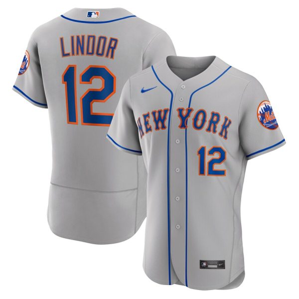 Francisco Lindor New York Mets Road Player Jersey - Gray