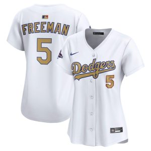 Freddie Freeman Los Angeles Dodgers Women's 2025 Gold Collection Limited Jersey - White