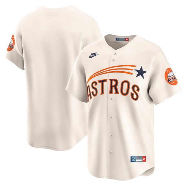 Houston Astros Throwback Cooperstown Collection Limited Jersey - Cream