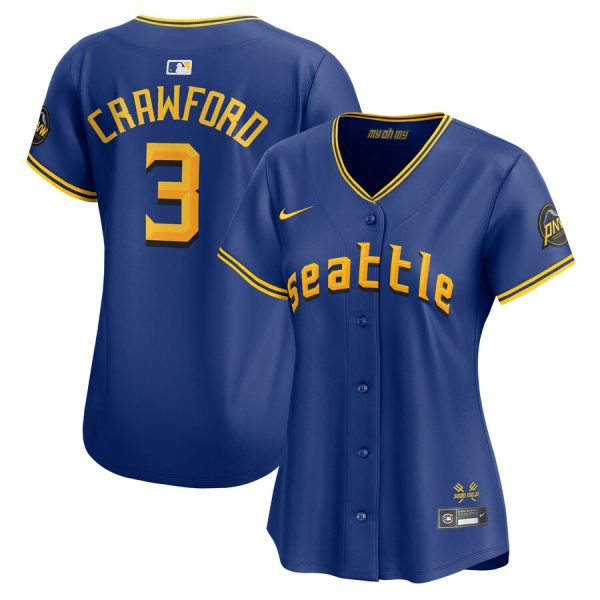 J.P. Crawford Seattle Mariners Women's City Connect Limited Player Jersey - Royal
