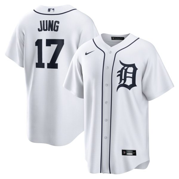 Jace Jung Detroit Tigers Home Replica Jersey - White