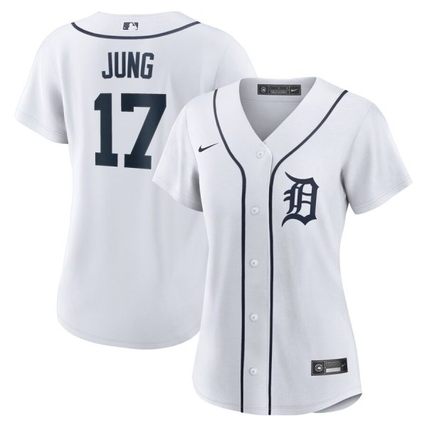Jace Jung Detroit Tigers Women's Home Replica Jersey - White