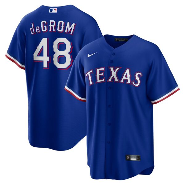 Jacob deGrom Texas Rangers Away Replica Player Jersey - Royal