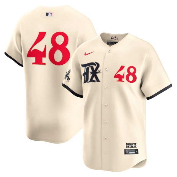 Jacob deGrom Texas Rangers City Connect Limited Player Jersey - Cream