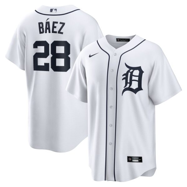 Javier Baez Detroit Tigers Home Replica Player Jersey - White
