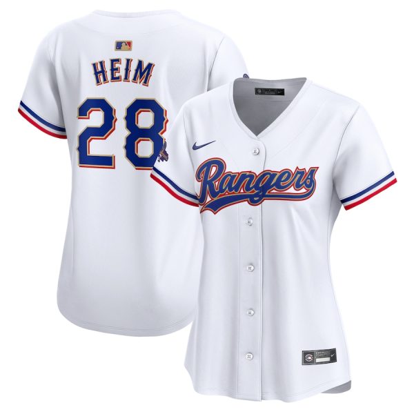 Jonah Heim Texas Rangers Women's 2024 Gold Collection Limited Player Jersey - White