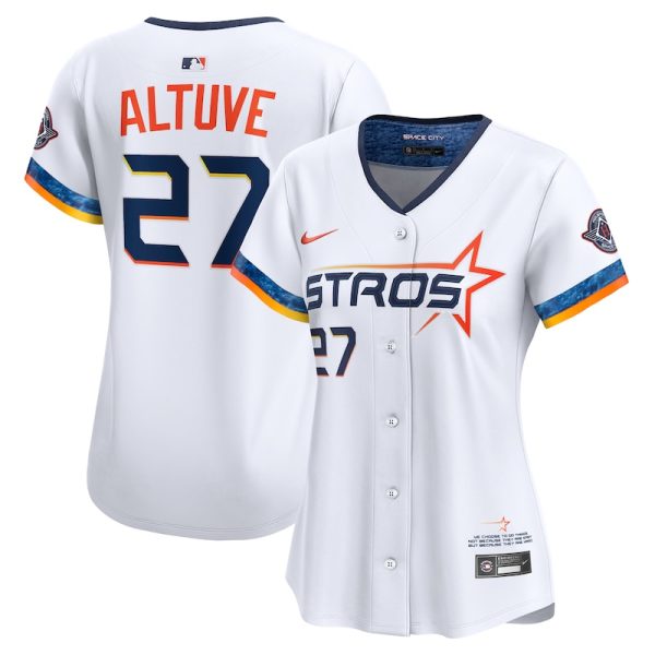 Jose Altuve Houston Astros Women's 2025 City Connect Limited Player Jersey - White