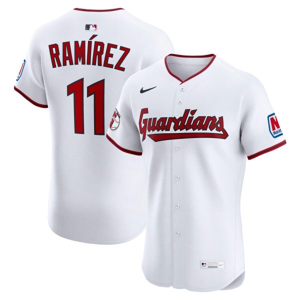 Jose Ramirez Cleveland Guardians Home Elite Jersey - White