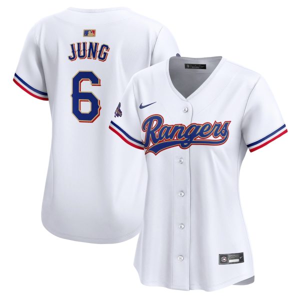 Josh Jung Texas Rangers Women's 2024 Gold Collection Limited Player Jersey - White