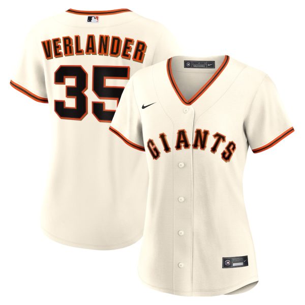 Justin Verlander San Francisco Giants Women's Home Replica Jersey - Cream