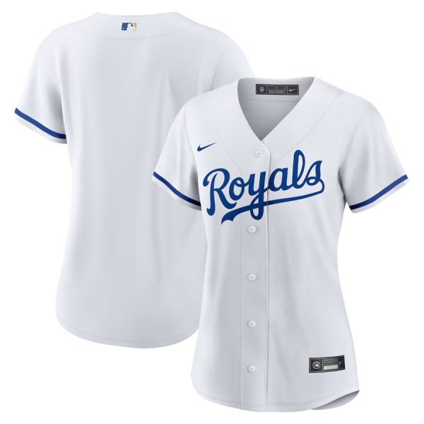 Kansas City Royals Women's Home Replica Team Logo Jersey - White