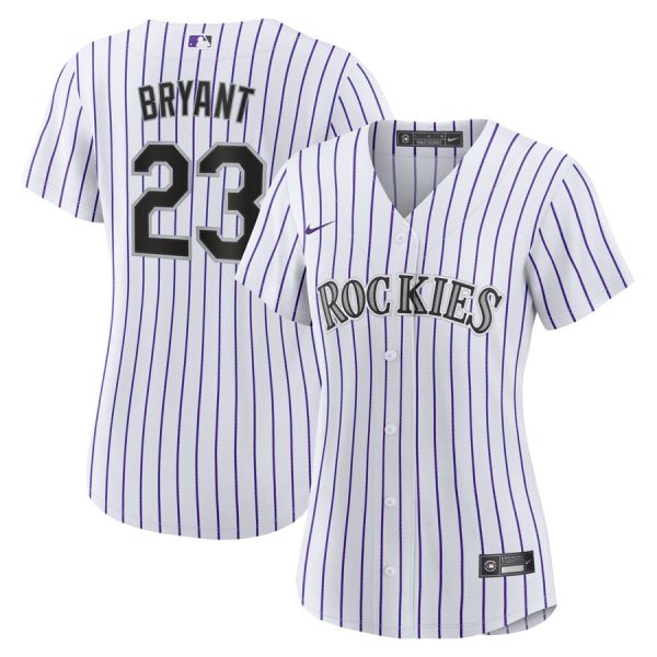 Kris Bryant Colorado Rockies Women's Replica Player Jersey - White/Purple