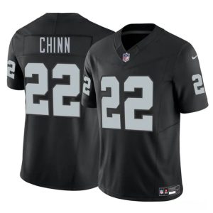 Las Vegas Raiders #22 Jeremy Chinn Black 2025 F.U.S.E. Vapor Football Stitched Jersey