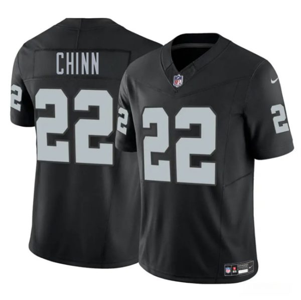 Las Vegas Raiders #22 Jeremy Chinn Black 2025 F.U.S.E. Vapor Football Stitched Jersey