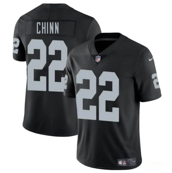 Las Vegas Raiders #22 Jeremy Chinn Black 2025 Vapor Football Stitched Jersey