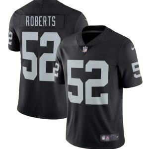 Las Vegas Raiders #52 Elandon Roberts Black 2025 Vapor Football Stitched Jersey