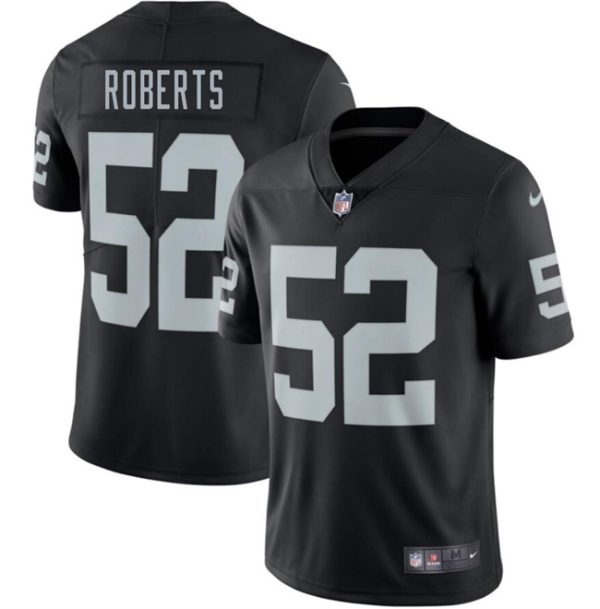 Las Vegas Raiders #52 Elandon Roberts Black 2025 Vapor Football Stitched Jersey
