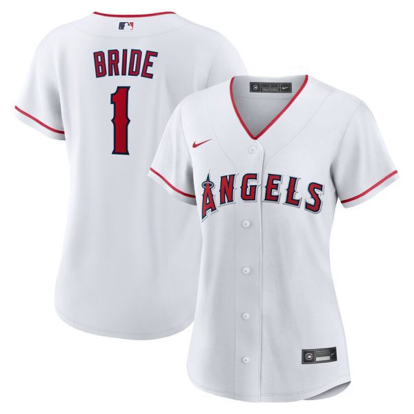 Los Angeles Angels Women's #1 Bride Home Replica Jersey - White