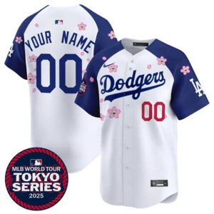 Los Angeles Dodgers ACTIVE PLAYER Custom White/Royal 2025 Tokyo Series Limited Stitched Jersey