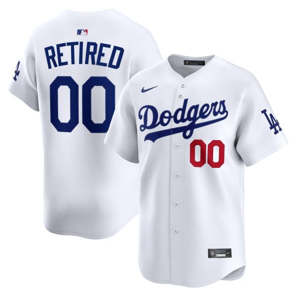 Los Angeles Dodgers Home Limited Retired Roster Jersey - White