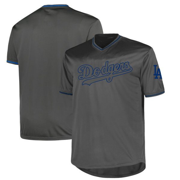 Los Angeles Dodgers Profile Big & Tall Pop Fashion Jersey - Charcoal