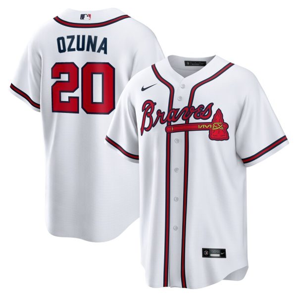 Marcell Ozuna Atlanta Braves Home Replica Jersey - White