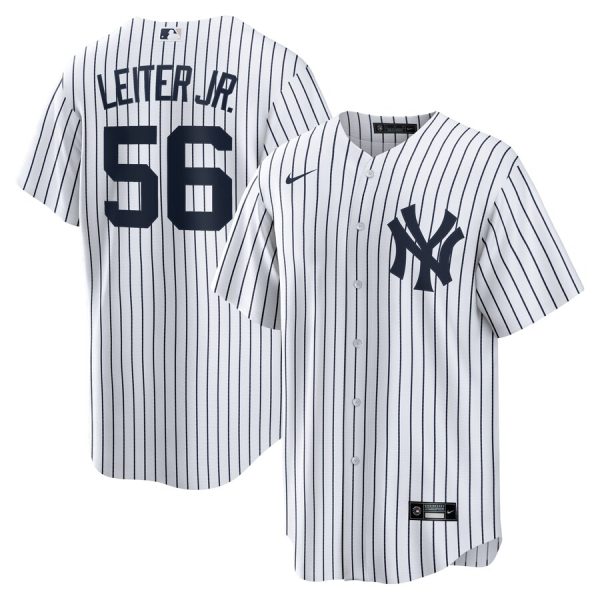 Mark Leiter Jr. New York Yankees Home Replica Jersey - White